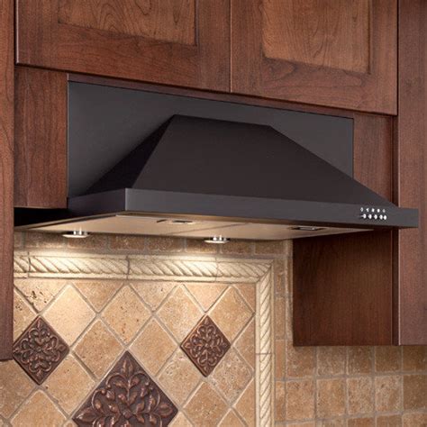 black stainless steel under cabinet range hood appliances|black stainless vent hood ductless.